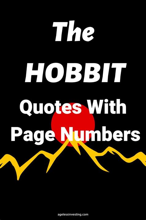 Need page number please. . Quotes from the hobbit book with page numbers